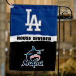 Dodgers vs Marlins House Divided Flag, MLB House Divided Flag