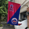 Angels vs Mets House Divided Flag, MLB House Divided Flag