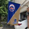 Mets vs Royals House Divided Flag, MLB House Divided Flag 1 Mets vs Royals House Divided Flag, MLB House Divided Flag