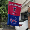 Angels vs Phillies House Divided Flag, MLB House Divided Flag 1 Angels vs Phillies House Divided Flag, MLB House Divided Flag