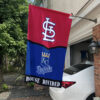 Cardinals vs Royals House Divided Flag, MLB House Divided Flag
