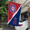 Cubs vs Angels House Divided Flag, MLB House Divided Flag 1 Cubs vs Angels House Divided Flag, MLB House Divided Flag