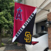 Angels vs Padres House Divided Flag, MLB House Divided Flag 1 Angels vs Padres House Divided Flag, MLB House Divided Flag
