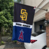 Padres vs Angels House Divided Flag, MLB House Divided Flag 1 Padres vs Angels House Divided Flag, MLB House Divided Flag