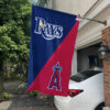 Rays vs Angels House Divided Flag, MLB House Divided Flag 1 Rays vs Angels House Divided Flag, MLB House Divided Flag