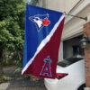 Blue Jays vs Angels House Divided Flag, MLB House Divided Flag 1 Jays vs Angels House Divided Flag, MLB House Divided Flag