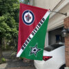 Jets vs Stars House Divided Flag, NHL House Divided Flag