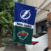 Lightning vs Wild House Divided Flag, NHL House Divided Flag 1 Lightning vs Wild House Divided Flag, NHL House Divided Flag