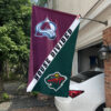 Avalanche vs Wild House Divided Flag, NHL House Divided Flag 1 Avalanche vs Wild House Divided Flag, NHL House Divided Flag