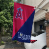 Angels vs Rays House Divided Flag, MLB House Divided Flag 1 Angels vs Rays House Divided Flag, MLB House Divided Flag