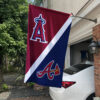 Angels vs Braves House Divided Flag, MLB House Divided Flag
