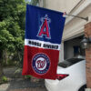Angels vs Nationals House Divided Flag, MLB House Divided Flag 1 Angels vs Nationals House Divided Flag, MLB House Divided Flag