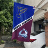 Blues vs Avalanche House Divided Flag, NHL House Divided Flag 1 Blues vs Avalanche House Divided Flag, NHL House Divided Flag