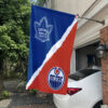 Maple Leafs vs Oilers House Divided Flag, NHL House Divided Flag 1 Maple Leafs vs Oilers House Divided Flag, NHL House Divided Flag