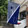 Cowboys vs Colts House Divided Flag, NFL House Divided Flag