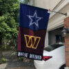 Cowboys vs Commanders House Divided Flag, NFL House Divided Flag