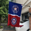 Astros vs Nationals House Divided Flag, MLB House Divided Flag 1 Astros vs Nationals House Divided Flag, MLB House Divided Flag