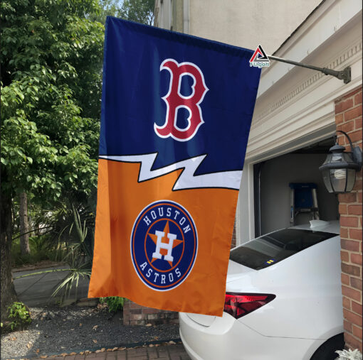 Red Sox vs Astros House Divided Flag, MLB House Divided Flag Red Sox vs Astros House Divided Flag, MLB House Divided Flag