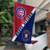 Cubs vs Astros House Divided Flag, MLB House Divided Flag