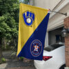 Brewers vs Astros House Divided Flag, MLB House Divided Flag 1 Brewers vs Astros House Divided Flag, MLB House Divided Flag
