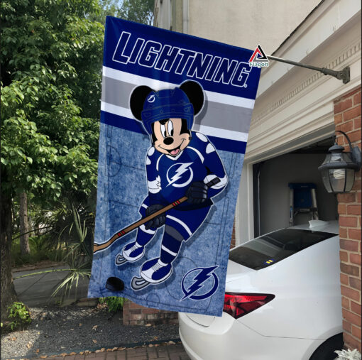Tampa Bay Lightning x Mickey Hockey Flag, Tampa Bay Lightning Flag, NHL Premium Flag Tampa Bay Lightning x Mickey Hockey Flag, Tampa Bay Lightning Flag, NHL Premium Flag