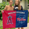 Angels vs Phillies House Divided Flag, MLB House Divided Flag 2 Angels vs Phillies House Divided Flag, MLB House Divided Flag