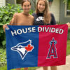 Blue Jays vs Angels House Divided Flag, MLB House Divided Flag 2 Jays vs Angels House Divided Flag, MLB House Divided Flag