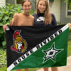 Senators vs Stars House Divided Flag, NHL House Divided Flag