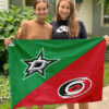 Stars vs Hurricanes House Divided Flag, NHL House Divided Flag
