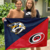 Predators vs Hurricanes House Divided Flag, NHL House Divided Flag