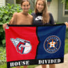 Guardians vs Astros House Divided Flag, MLB House Divided Flag