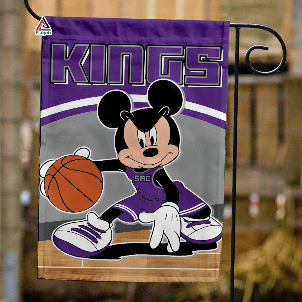 Sacramento Kings x Mickey Basketball Flag, NBA Premium Flag Sacramento Kings x Mickey Basketball Flag, NBA Premium Flag