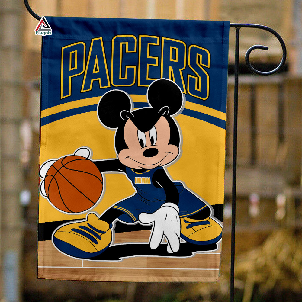 Indiana Pacers x Mickey Basketball Flag, NBA Premium Flag Indiana Pacers x Mickey Basketball Flag, NBA Premium Flag