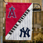Angels vs Yankees House Divided Flag, MLB House Divided Flag
