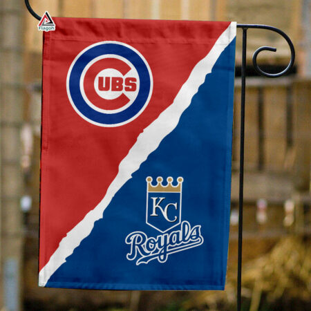 Cubs vs Royals House Divided Flag, MLB House Divided Flag