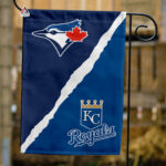 Jays vs Royals House Divided Flag, MLB House Divided Flag