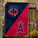Twins vs Angels House Divided Flag, MLB House Divided Flag