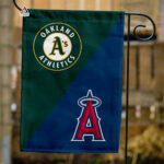 Athletics vs Angels House Divided Flag, MLB House Divided Flag