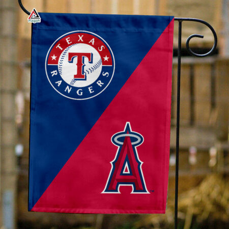 Rangers vs Angels House Divided Flag, MLB House Divided Flag