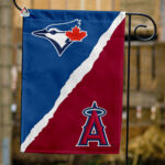 Blue Jays vs Angels House Divided Flag, MLB House Divided Flag