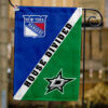 Rangers vs Stars House Divided Flag, NHL House Divided Flag