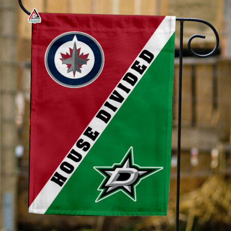 Jets vs Stars House Divided Flag, NHL House Divided Flag
