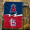Angels vs Cardinals House Divided Flag, MLB House Divided Flag