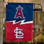 Angels vs Cardinals House Divided Flag, MLB House Divided Flag