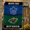 Maple Leafs vs Wild House Divided Flag, NHL House Divided Flag