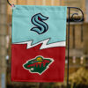 Kraken vs Wild House Divided Flag, NHL House Divided Flag