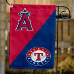 Angels vs Rangers House Divided Flag, MLB House Divided Flag