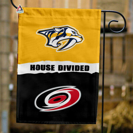 Predators vs Hurricanes House Divided Flag, NHL House Divided Flag