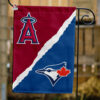 Angels vs Blue Jays House Divided Flag, MLB House Divided Flag