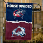 Blue Jackets vs Avalanche House Divided Flag, NHL House Divided Flag